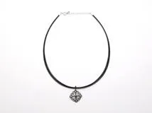 JEWELRY　ジュエリー　ネックレス　K18WG　ホワイトゴールド　SS　コード　ブラックダイヤモンド0.41　ダイヤモンド0.09　約6.8g　2147400236900　【432】