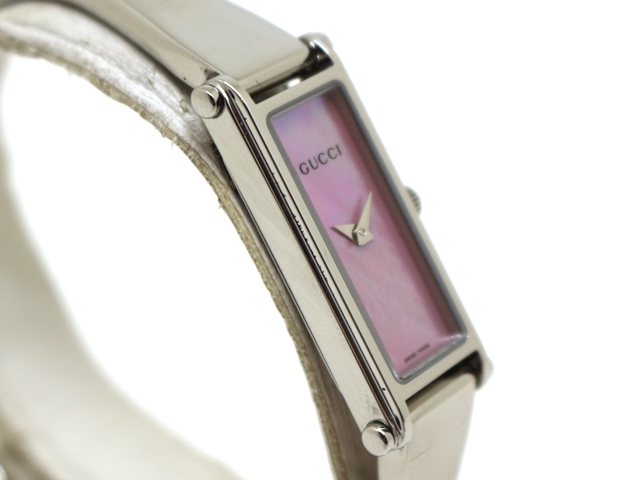GUCCI グッチ 時計 1500L クオーツ ピンクシェル SS ステンレス