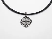 JEWELRY　ジュエリー　ネックレス　K18WG　ホワイトゴールド　SS　コード　ブラックダイヤモンド0.41　ダイヤモンド0.09　約6.8g　2147400236900　【432】