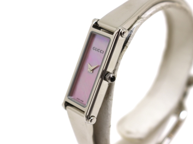 早割航空券 グッチ GUCCI 時計 ステンレス SS ピンクシェル クオーツ 1500L アクセサリー