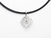 JEWELRY　ジュエリー　ネックレス　K18WG　ホワイトゴールド　SS　コード　ブラックダイヤモンド0.41　ダイヤモンド0.09　約6.8g　2147400236900　【432】