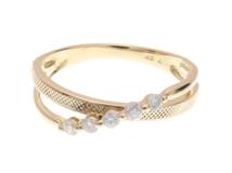JEWELRY ノンブランドジュエリー ダイヤモンド リング K18YG D0.13ct 2.2g #13【434】