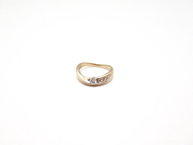 JEWELRY　ノンブランドジュエリー　指輪　K18ピンクゴールド　ダイヤモンド0.14　1.9g　5.5号　【432】
