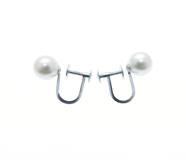 JEWELRY　ノンブランドジュエリー　貴金属・宝石　イヤリング　K14ホワイトゴールド　パール　約1.8g　2121000004015　【205】