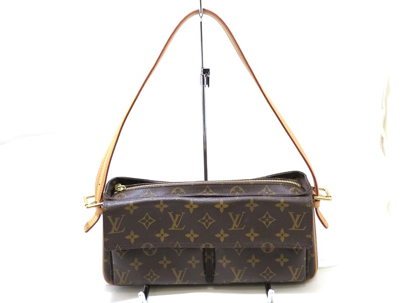 LOUIS VUITTON ルイヴィトン ショルダーバッグ モノグラム ヴィバシテMM ハンドバッグ 肩掛け ブラウン 茶 かばん 鞄 M51164    ゴールド金具 レディース 人気【品】