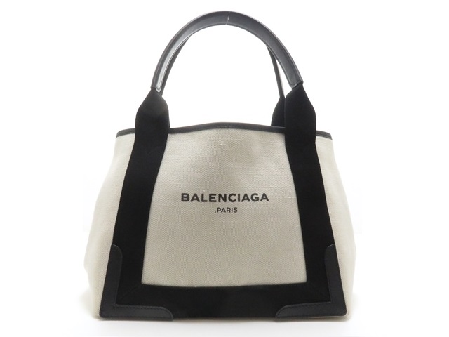 BALENCIAGA バレンシアガ ネイビーカバスS 339933 旧型 ホワイト