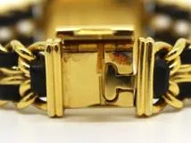 CHANEL　シャネル　プルミエールM　H0001　ゴールドメッキ/カーフレザー　クォーツ　レディース　腕時計　F