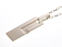 GUCCI グッチ ネックレス Ｇロゴプレート ペンダント 925 シルバー 16.3g【473】