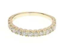JEWELRY ノンブランドジュエリー ダイヤモンド ハーフエタニティーリング K18YG D0.50ct 2.2g #8【436】