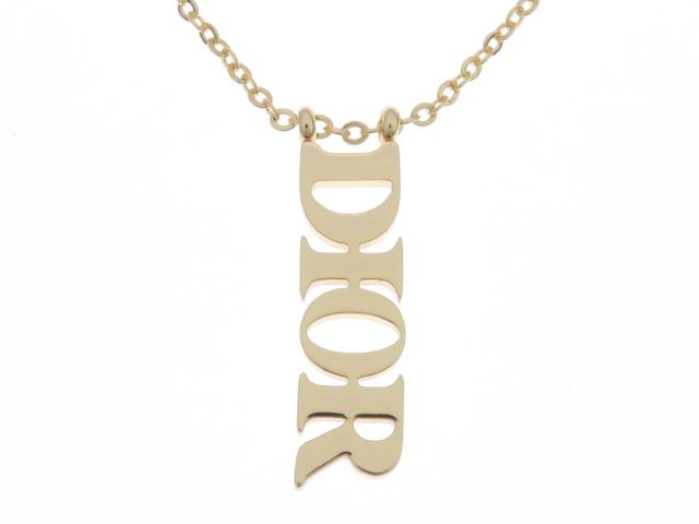 【NEW限定品】 Christian Dior - クリスチャンディオール ロゴ ネックレス GP 【中古】 ネックレス - www