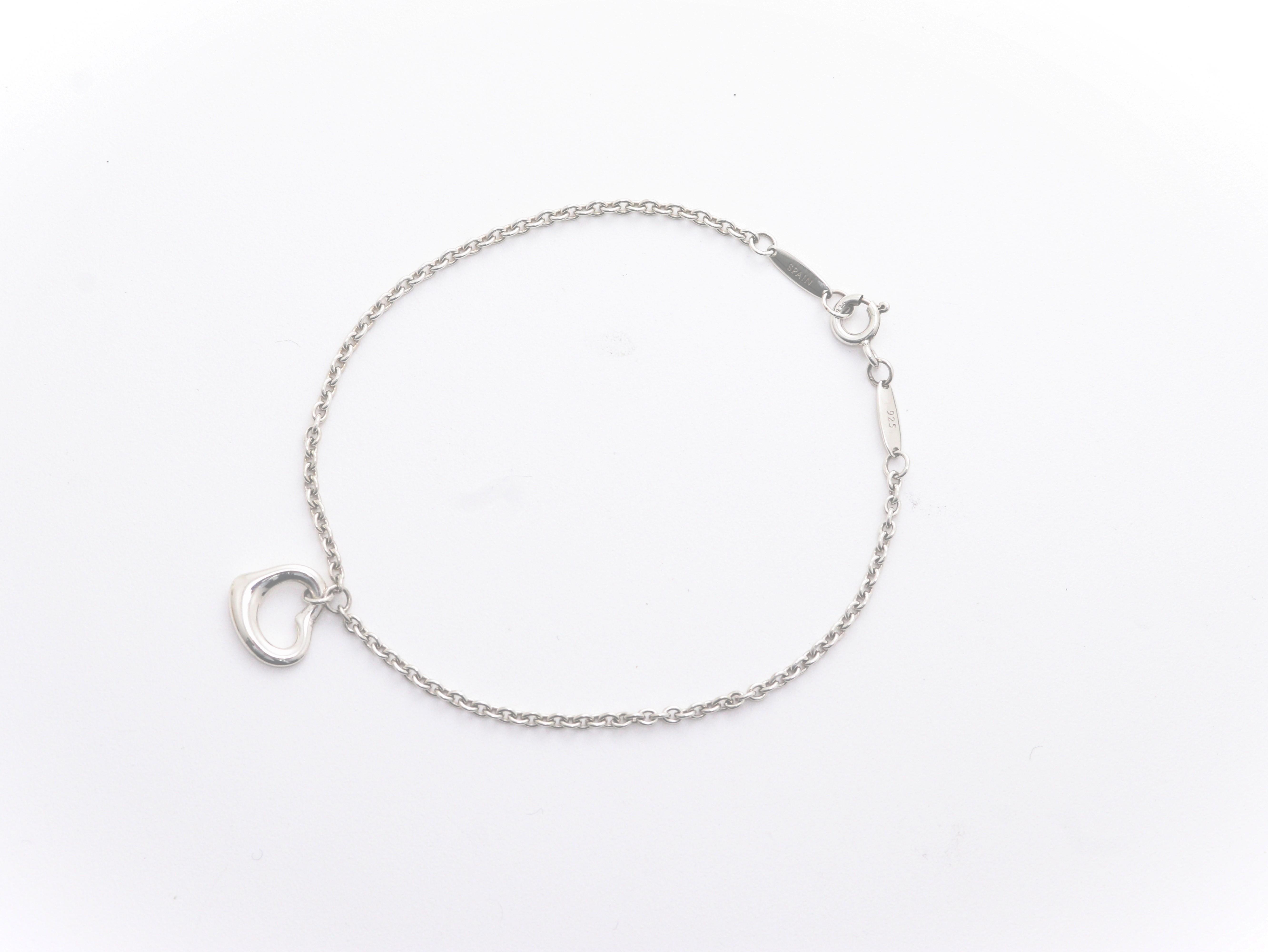 極美品✨ティファニー　オープンハート　ブレスレット　シルバー　付属品完備　磨き済 極美品✨ティファニー オープンハート ブレスレット シルバー