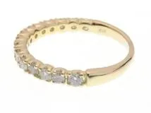 JEWELRY ノンブランドジュエリー ダイヤモンド ハーフエタニティーリング K18YG D0.50ct 2.2g #8【436】