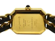 CHANEL　シャネル　プルミエールM　H0001　ゴールドメッキ/カーフレザー　クォーツ　レディース　腕時計　F