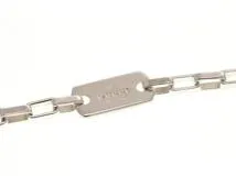 GUCCI グッチ ネックレス Ｇロゴプレート ペンダント 925 シルバー 16.3g【473】