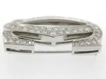 Cartier カルティエ ブローチ ペネロープダブルCブローチ K18ホワイトゴールド ダイヤモンド 重さ約20.6g【472】SJ