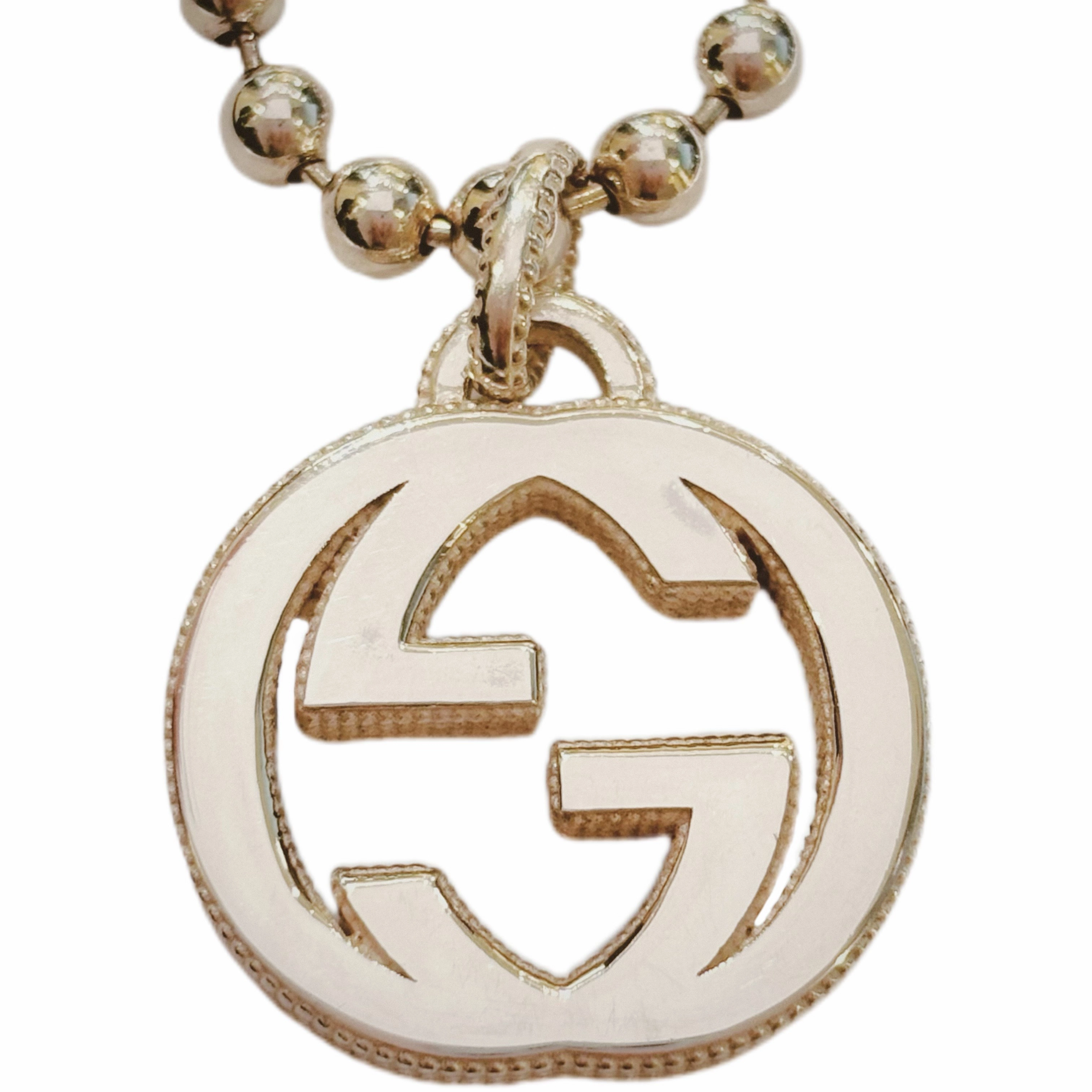 GUCCI　グッチ　インターロッキングGNC　シルバー　約32.2g　2141300452293　【208】