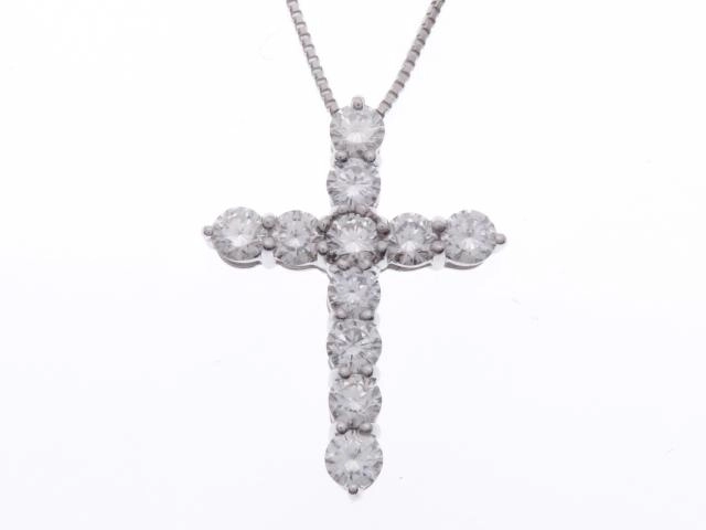 Pt900/ K18YG ダイヤモンド ペンダントトップ 0.08ct フクロウ