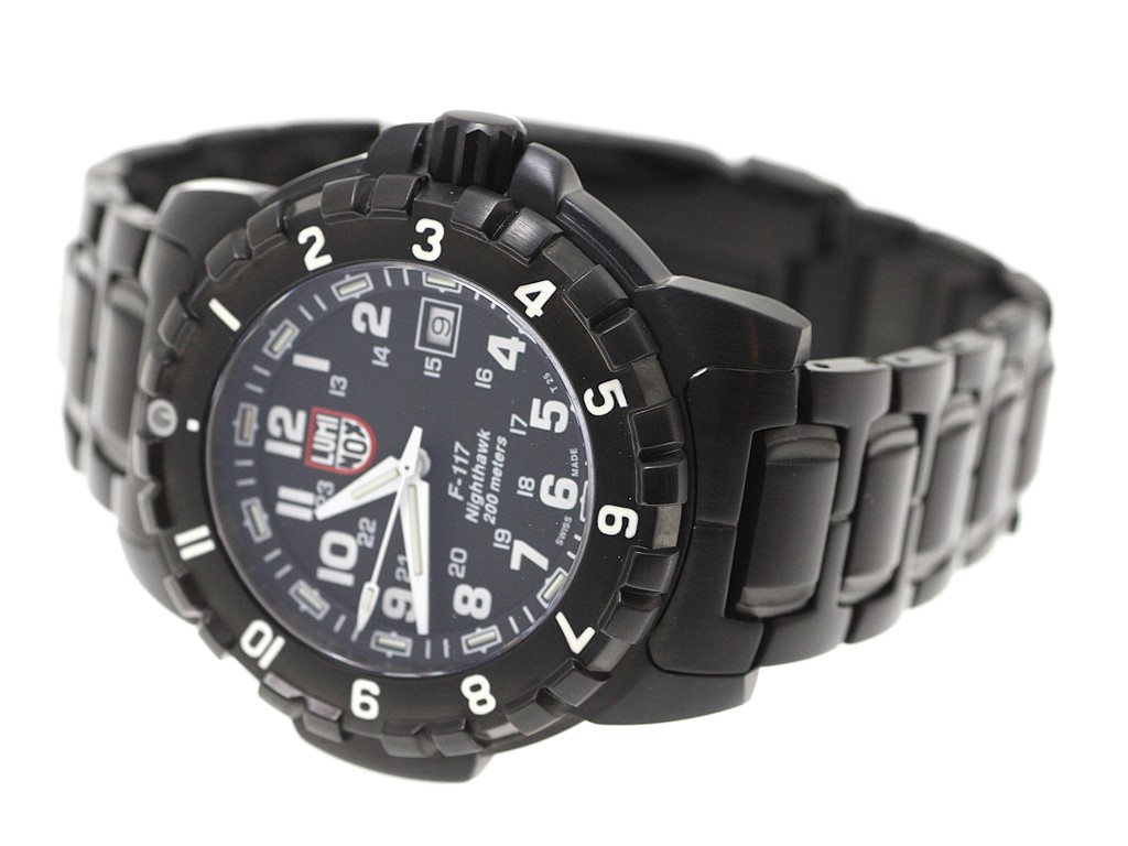 LUMINOX ルミノックス 腕時計 F-117 ナイトホーク 6402 ブラック文字盤 ステンレス クオーツ【472】SJ