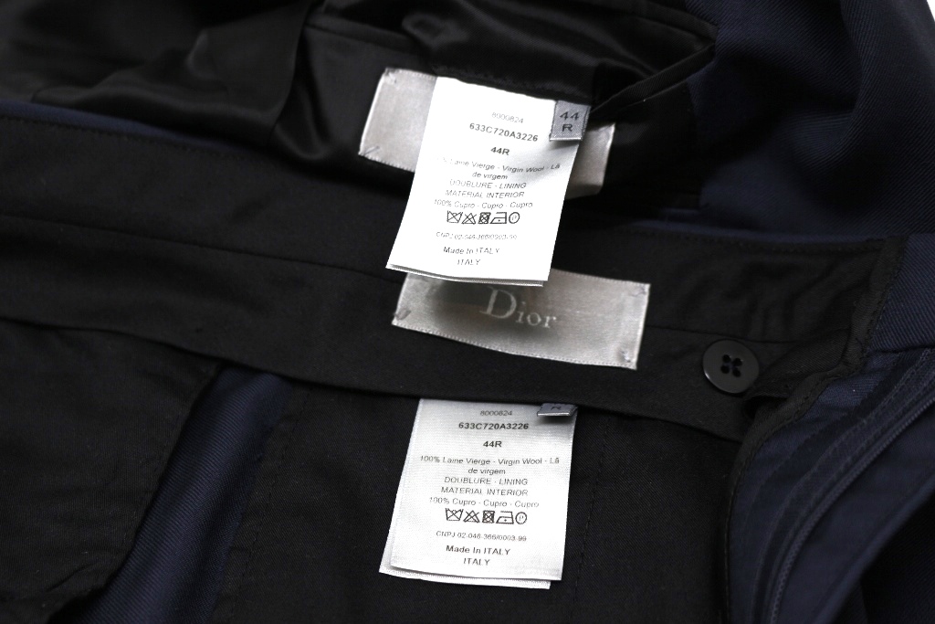 Dior ディオール セットアップスーツ メンズ44R ネイビー ウール Dior ディオール セットアップスーツ メンズ44R ネイビー ウール