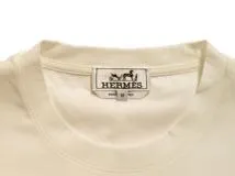 HERMES　エルメス　Tシャツ　メンズM　オフホワイト　コットン　2143200546478　【432】