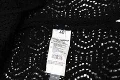 24SS DOLCE＆GABBANA ドルチェ＆ガッバーナ シャツ ハワイフィット コードレース メンズ40 ブラック レーヨン ナイロン G5JT7T FLM9D （2120000290695）【200】