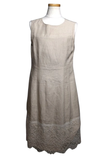 FOXEY フォクシー ワンピース レディース42 ベージュ リネン シルク  