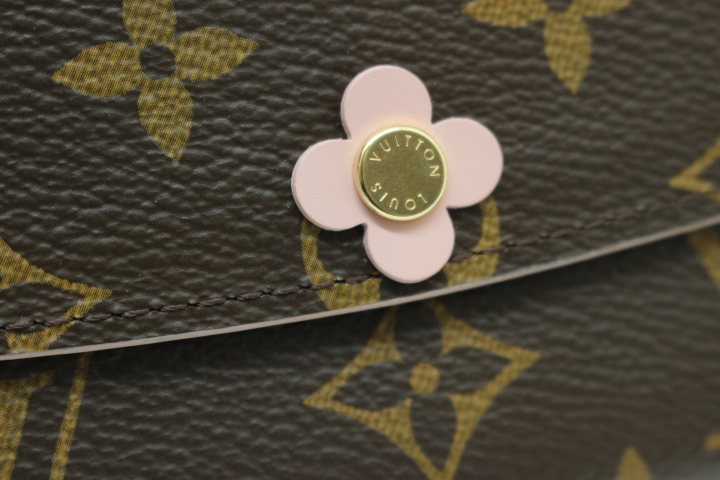 ルイヴィトン モノグラム フラワーチャーム ポルトフォイユエミリーM64202 LOUIS VUITTON ルイヴィトン ポルトフォイユ・エミリーフラワー