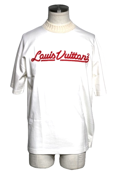 美品✨ルイヴィトン　LOUIS VUITTON ホワイト　白　Tシャツ　ロゴ LOUIS VUITTON ルイ ヴィトン 20SS ホワイト 反転ロゴTシャツ L