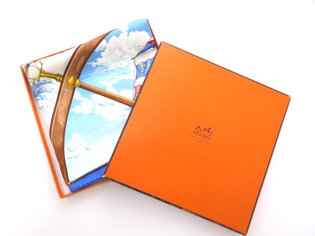 HERMES エルメス 小物 スカーフ カレ90 vive le vent 風よ吹け