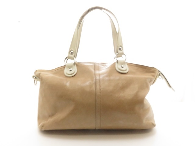 COACH コーチ 18994 2WAYショルダーバッグ レザー ベージュ/アイボリー