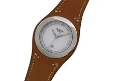 HERMES エルメス 腕時計 2003年並行品 アーネ HA3.410 ホワイト文字盤 ステンレススチール/レザー クォーツ【472】SJ