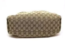 GUCCI　グッチ　バッグ　スーキーＧＧ　ハンドバッグ　ダークブラウン　ベージュ　キャンバス　レザー　2148103671791　【200】