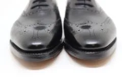 John Lobb　ジョンロブ　靴　革靴　HENFORD　メンズ8ハーフ　ブラック　レザー　ウィングチップ　2143000625182　【200】