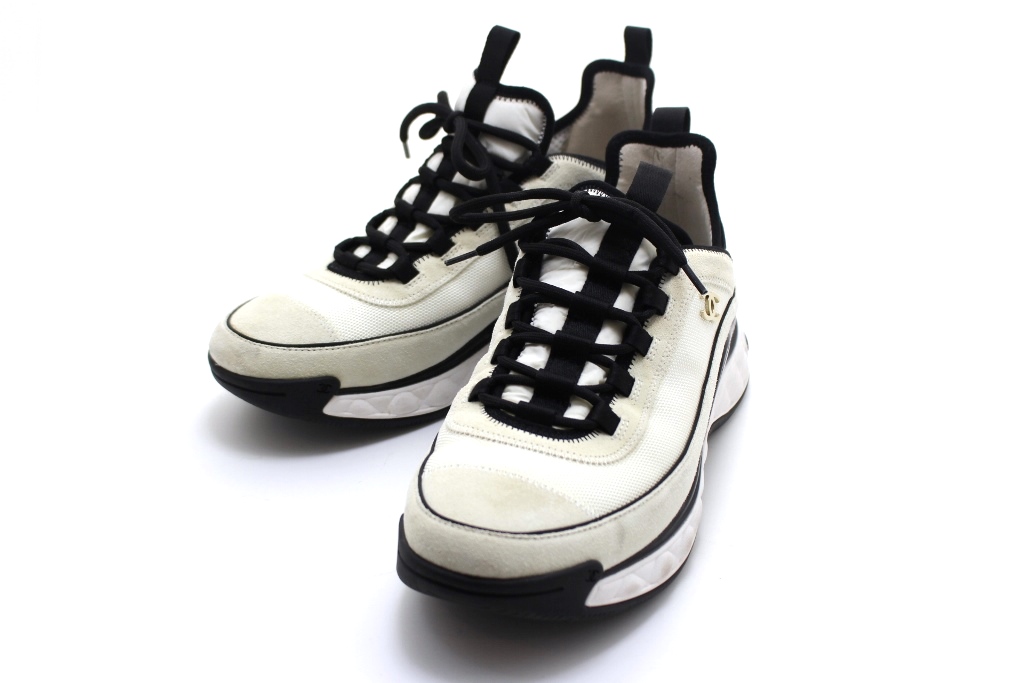 CHANEL シャネル ココマークスニーカー メンズ43（約28cm） ホワイト