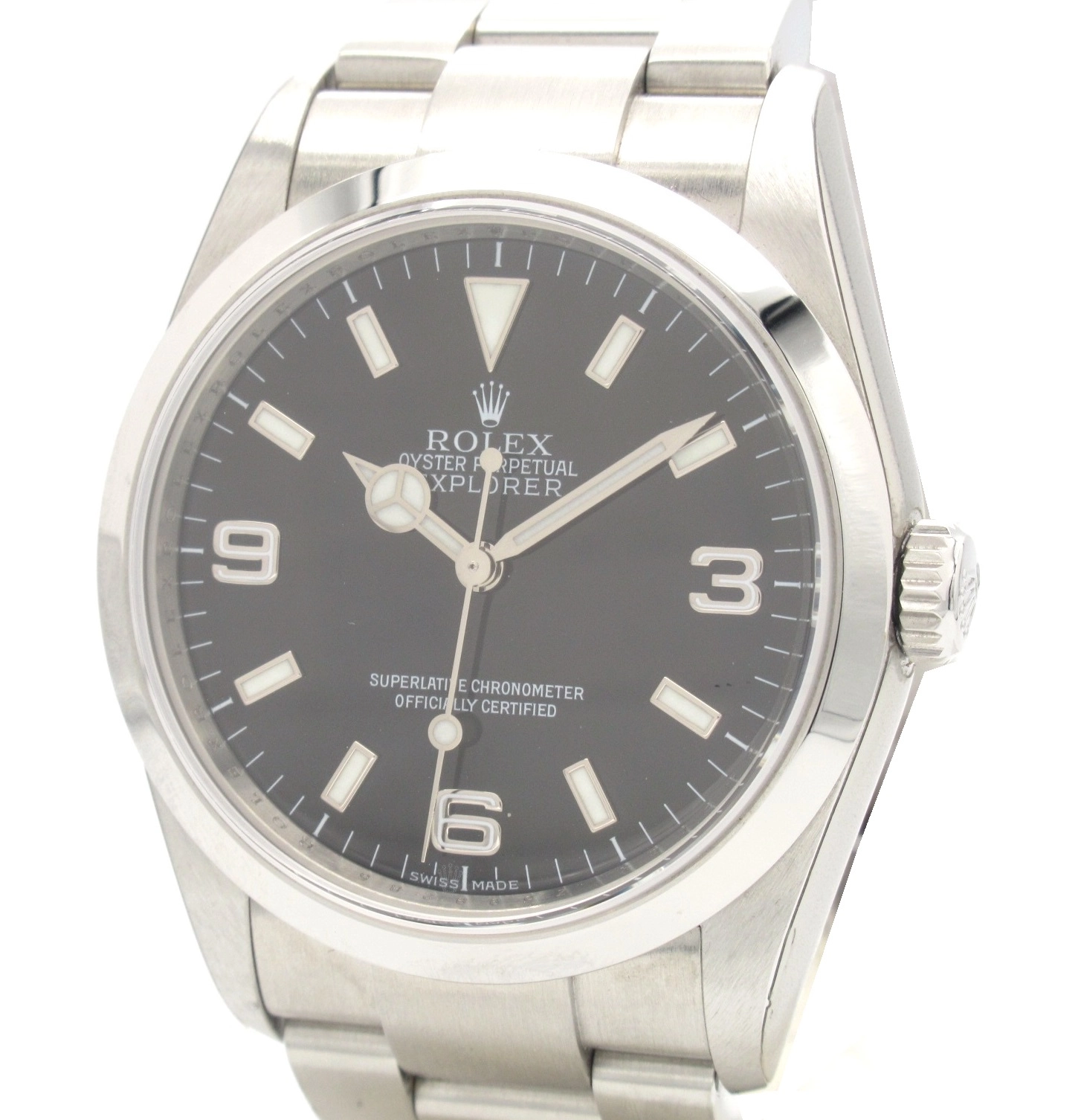 Z番 2008年 正規 ROLEX ロレックス エクスプローラ-1 114270 SS ブラック 自動巻き 2144000178357 【437】  の購入なら「質」の大黒屋（公式）