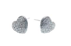 JEWELRY　ノンブランドジュエリー　貴金属・宝石　ピアス　K14ホワイトゴールド　ダイヤモンド　約1.3g　2120500264189　【205】