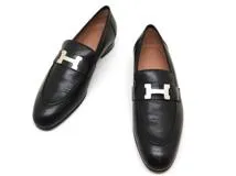 HERMES エルメス 靴 パリ モカシン レディース37ハーフ ブラック HERMES エルメス 靴 パリ モカシン レディース37ハーフ ブラック