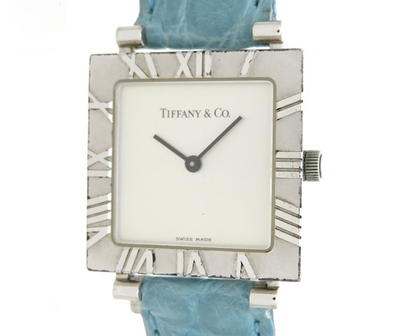 TIFFANY＆CO ティファニー 時計 アトラススクエア L3640 ステンレススチール 革（社外ベルト） シルバー文字盤 クォーツ  200の購入なら「質」の大黒屋（公式）