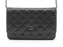 CHANEL シャネル マトラッセ チェーンウォレット ブラック SV キャビアスキン 2120000352492
