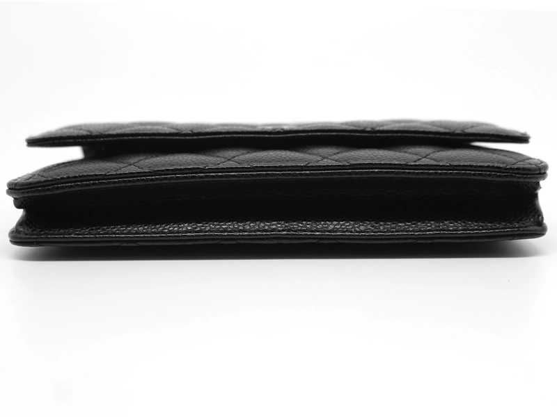 CHANEL シャネル マトラッセ チェーンウォレット ブラック SV キャビアスキン 2120000352492