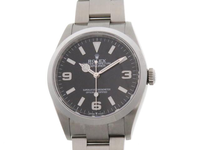 ロレックス ROLEX エクスプローラーⅠ ランダムシリアル 124270 ブラック SS メンズ 腕時計