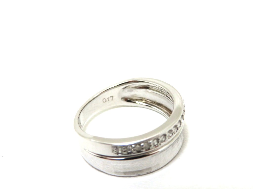 ノンブランドジュエリー ノーブランド デザインリング 指輪 ダイヤモンド 14金 ホワイトゴールド K14wg D0 17 4 2g 11 5 472 Hfの購入なら 質 の大黒屋 公式