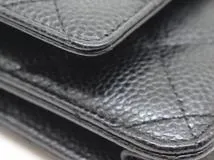 CHANEL シャネル マトラッセ チェーンウォレット ブラック SV キャビアスキン 2120000352492