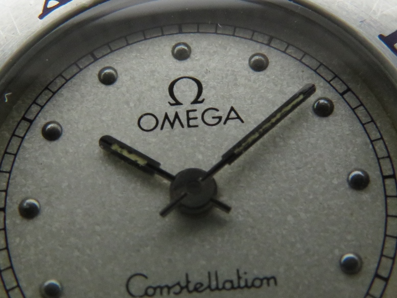 【OMEGA】オメガ コンステレーション カレ 1521.41 ステンレススチール シルバー クオーツ レディース 黒文字盤 腕時計