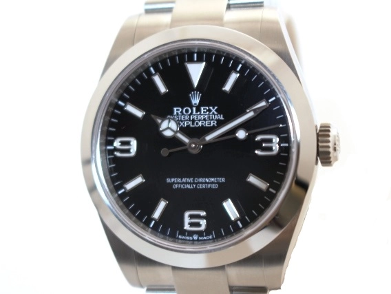 2024年 ROLEX ロレックス エクスプローラーⅠ 40mm 224270 ステンレススチール ブラック文字盤 メンズ 腕時計（2120000284632）【200】  の購入なら「質」の大黒屋（公式）