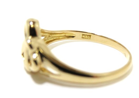 ノンブランド リング 指輪 ハート デザインリング 18金 イエロー