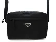 PRADA プラダブラック ショルダーバッグ PRADA プラダ ショルダーバッグ ロゴ レザー ミニバッグ
