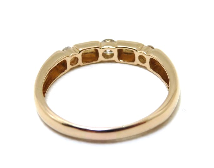 ノーブランドリング・指輪 ハーフダイヤモンド リング K18 ピンクゴールド PG 40900041436