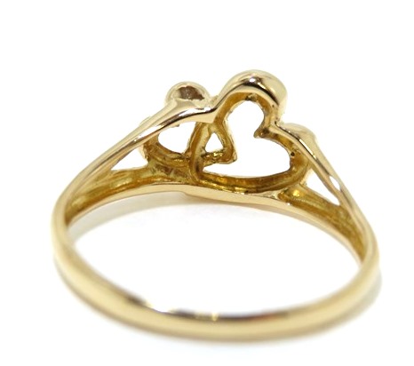 ノンブランド リング 指輪 ハート デザインリング 18金 イエロー