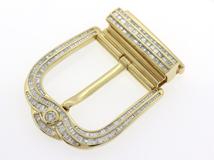 JEWERLY ノンブランドジュエリー ベルトバックル K18イエローゴールド ダイヤモンド0.46/6.55カラット 重さ約57.2g【472】SJ